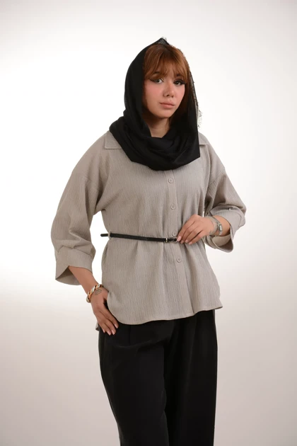 شومیز لونا کمربند چرم