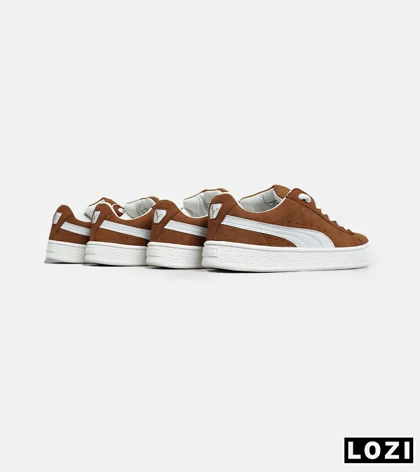 کفش کتانی ورزشی قهوه ای سوخته مردانه و زنانه PUMA suede XL مدل 6890