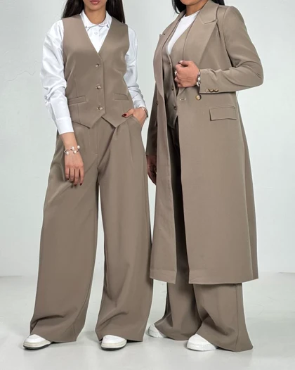 3ps/کت بلند,شلوارو جلیقه  کد 800026