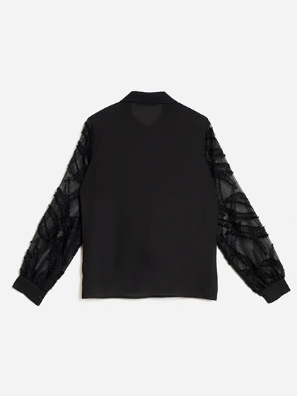 شومیز زنانه کرپ حریر مجلسی 30110