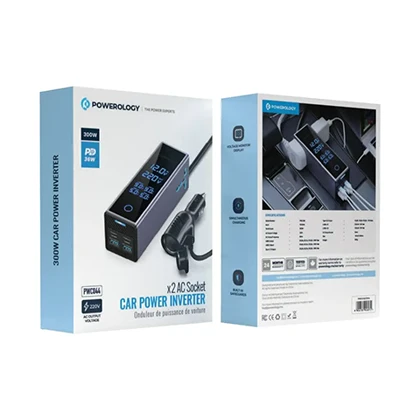 اینورتر فندکی پاورولوژی مدل POWEROLOGY CAR POWER INVERTER PWCUQC044