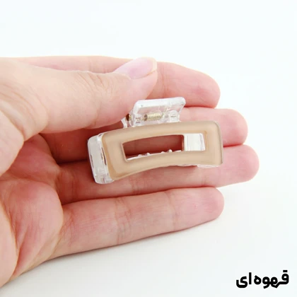 کلیپس دخترانه مدل مستطیل خطی طرح شیشه ای