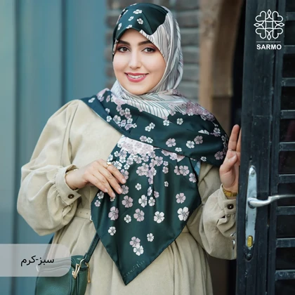 روسری ابریشم توییل شکوفه