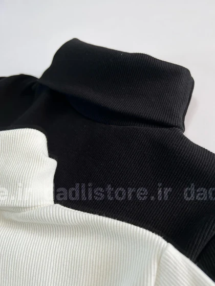 بلوز کبریتی یقه اسکی فینگردار ساده