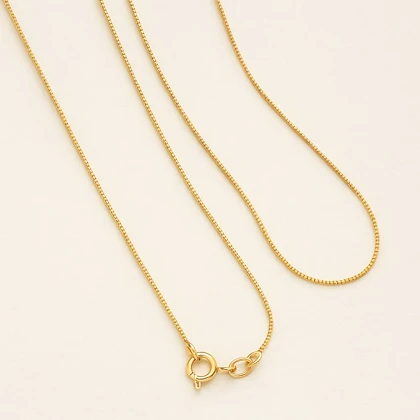 زنجیر استیل زنانه طلایی مدل باکس چین (Box Chain) – Xuping