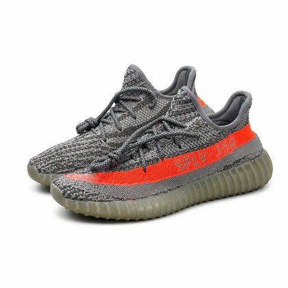 کتانی مردانه آدیداس مدل یزی طوسی نارنجی تمام Adidas Yeezy Boost 350