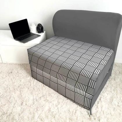 کاناپه تخت شو یک نفره حصیری مینیمال مدل M1096