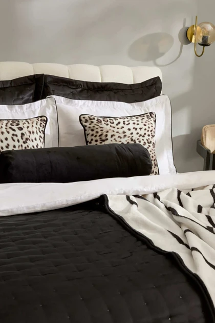 سرویس روتختی دو نفره Karaca Home مدل Feline Winter Set پلی‌استر - مشکی