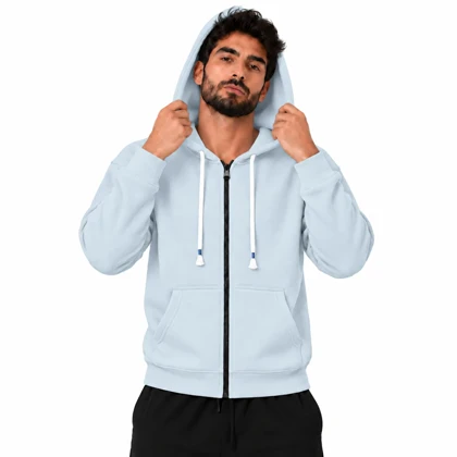سویشرت اسپرت بیسیک مدل ZRA-5F0659 آبی روشن