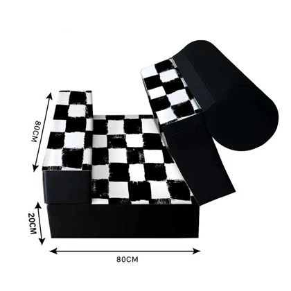 کاناپه تخت شو یک نفره شطرنجی مدرن مدل M1161