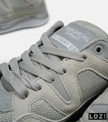 کفش کتانی طبی زنانه و مردانه طوسی سفید SKECHERS archfit v02