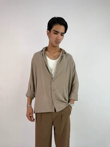 پیراهن باکسی لینن خنک وارداتی 4001