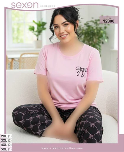 تیشرت شلوارک بیگ سایز sexen کد 12800