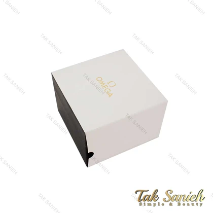 ساعت امگا زنانه دورنگ رزگلد دورنگین تقویم دار Omega-4481-L