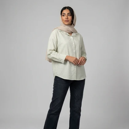شومیز زنانه راه راه نگین‌دار