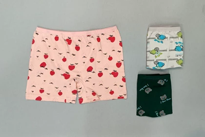 شورت پادار بچگانه پک 3 عددی