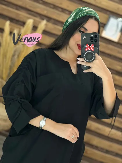 مانتو پیراهنی بابوس آستین گت