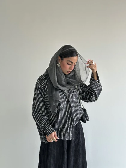 شومیز راه راه کریشه