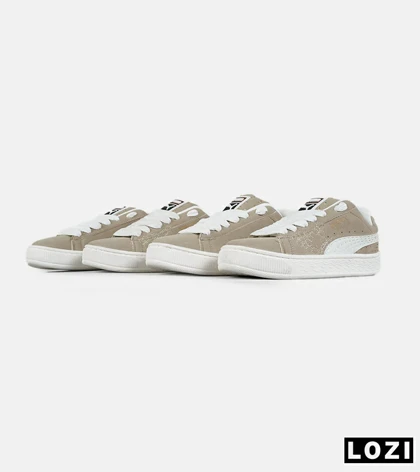 کفش کتانی ورزشی کرم مردانه و زنانه PUMA suede XL مدل 7477