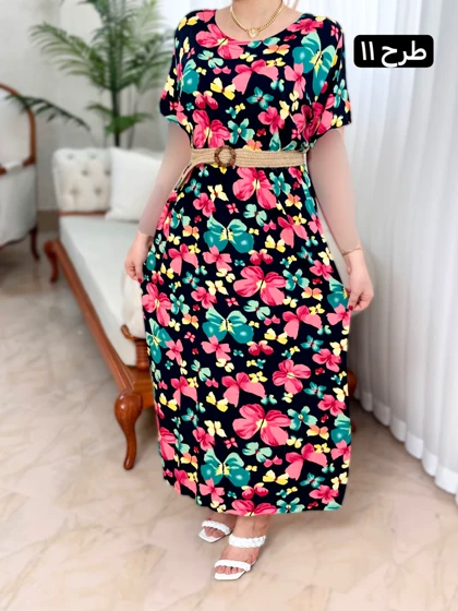 پیراهن نخی مینا 2091