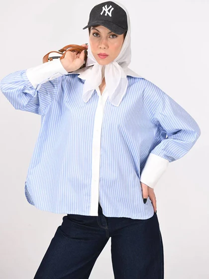 شومیز راه راه کیتی - Katy - 846