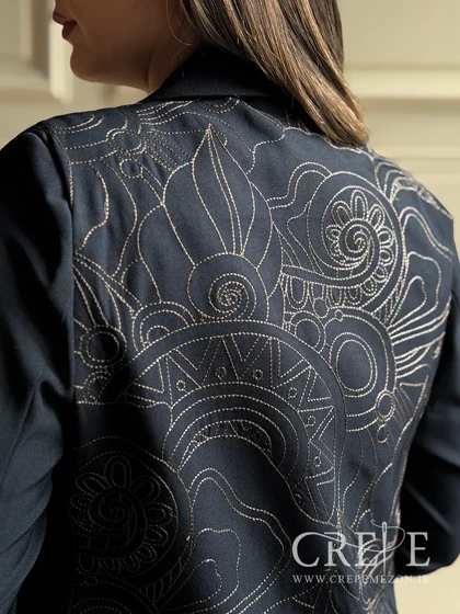 کت پشت گلدوزی یقه بلیزر