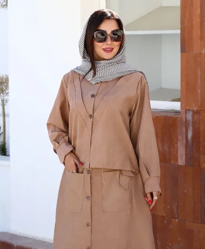 مانتو دامن طرح تیدا کد 55782