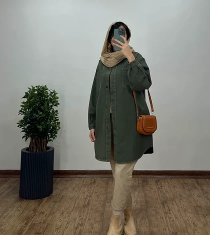 کت جین بلند رنگی سبا(ایراد دار)