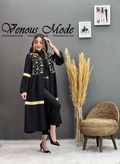 مانتو گلدوزی بلند