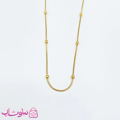 زنجیر زنانه استیل مدل توپی