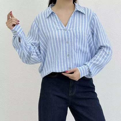 شومیز زنانه قواره دار راه راه