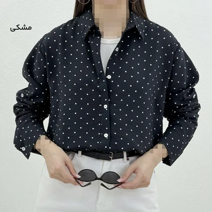 شومیز زنانه خال‌خالی سیلک | آی بولک