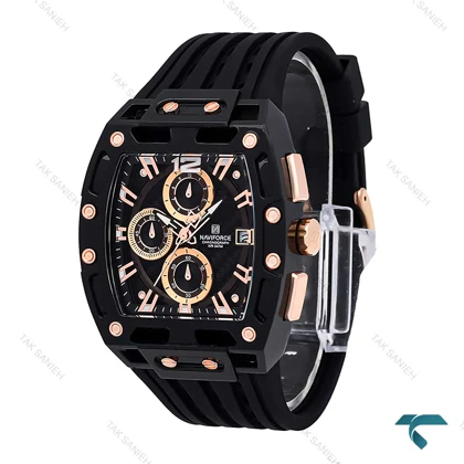 ساعت مچی مردانه نیوی فورس NF7105 مشکی رزگلد NaviForce-6992-G