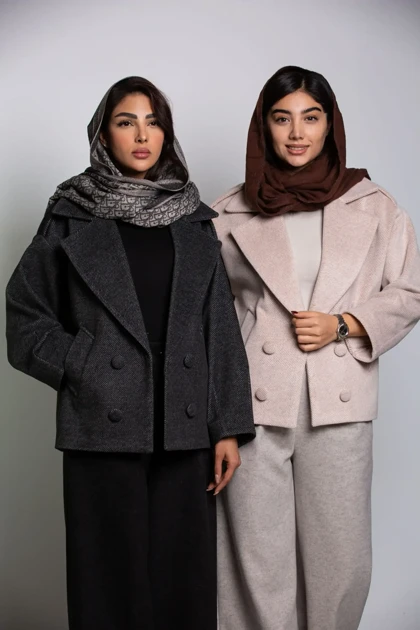 کت زنانه فوتر کجراه 4 دکمه نما