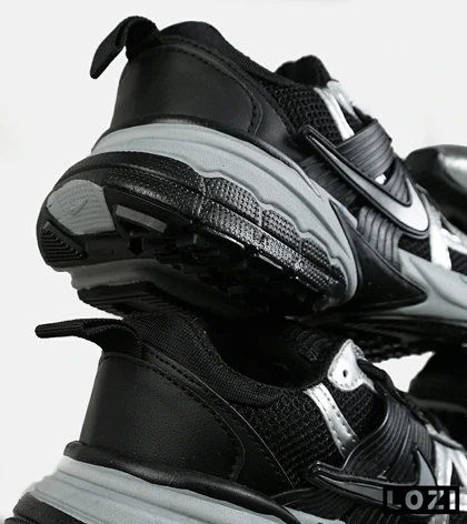 کفش کتانی مردانه و زنانه مشکی طوسی Nike cushlon مدل 7282