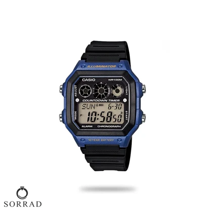 ساعت مچی دیجیتالی مردانه کاسیو | مدل CASIO AE-1300WH