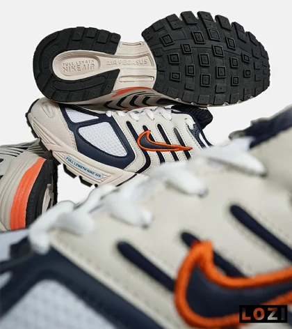 کفش کتانی مردانه و زنانه کرم سرمه ای NIKE Pegasus 2K5 مدل 6930