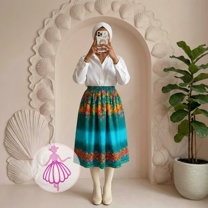 دامن نخی کوتاه گیلانه در رنگبندی متنوع(کد1359)