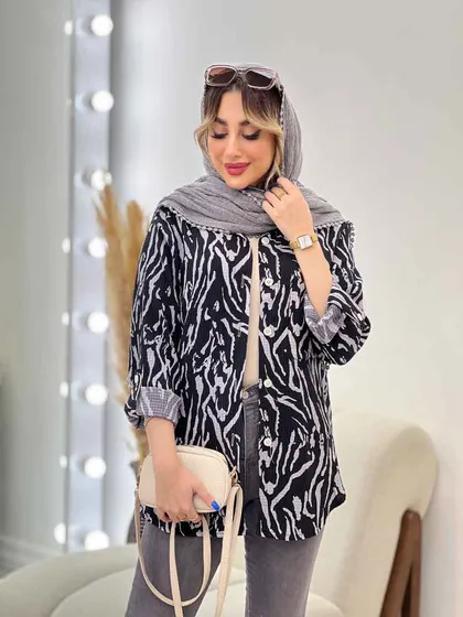 شومیز طرح دار ستیا