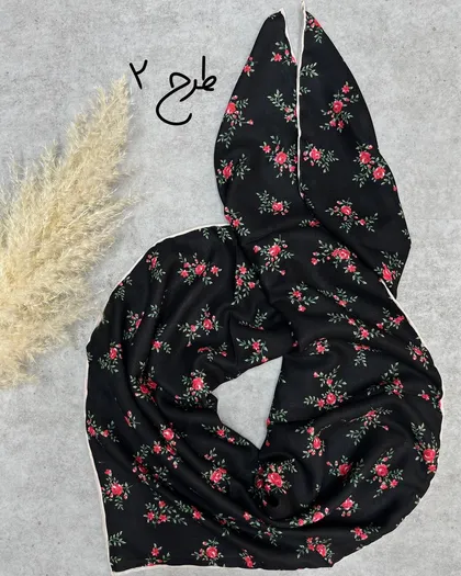 روسری کرپ گل‌گلی 3702