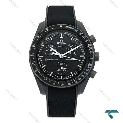 ساعت امگا سواچ بند رابر ماموریت به زمین مشکی Swatch-7606-U