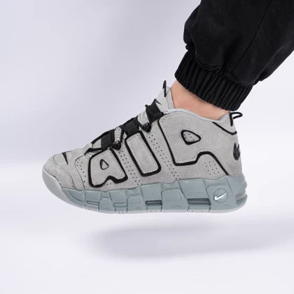 کفش و کتانی مردانه مدل ایر آپتمپو Nike air more Uptempo رنگ طوسی مشکی