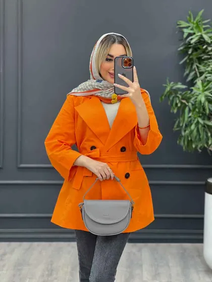 مانتو لینن اسلپ چهاردکمه