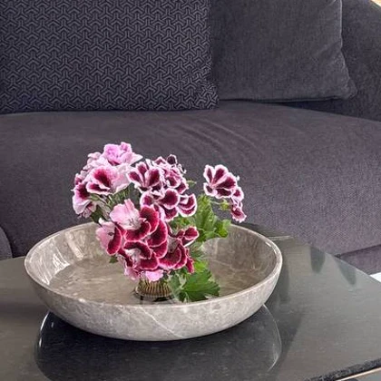 کاسه پرشین سنگ تراورتن قطر 25 سانتی متر