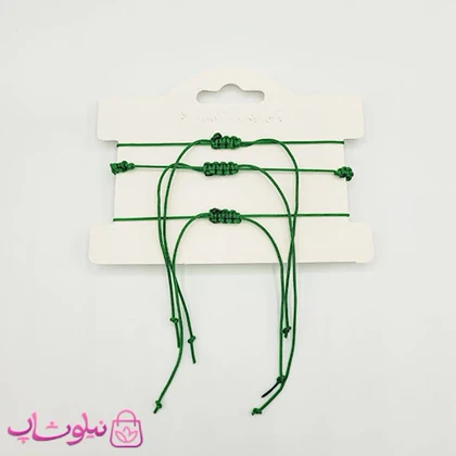 دستبند یا پابند دخترانه طرح پروانه سبز پک سه عددی