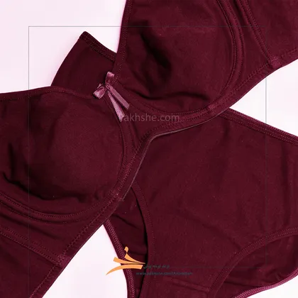 ست نخ پنبه بدون درز زرشکی برند نوشه پوش