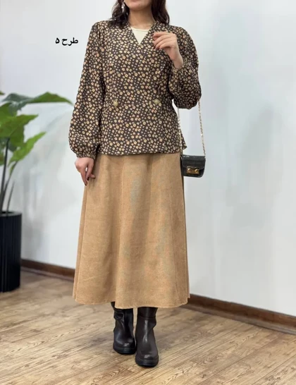 ست تونیک و دامن هانیل 2 کد 3991