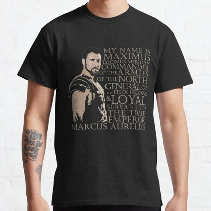 تیشرت gladiator طرح Maximus Decimus کد 201120