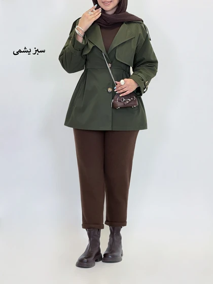 7195-بارانی آستردار سلین