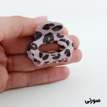 کلیپس دخترانه مدل بند انگشتی طرح بیضی پلنگی